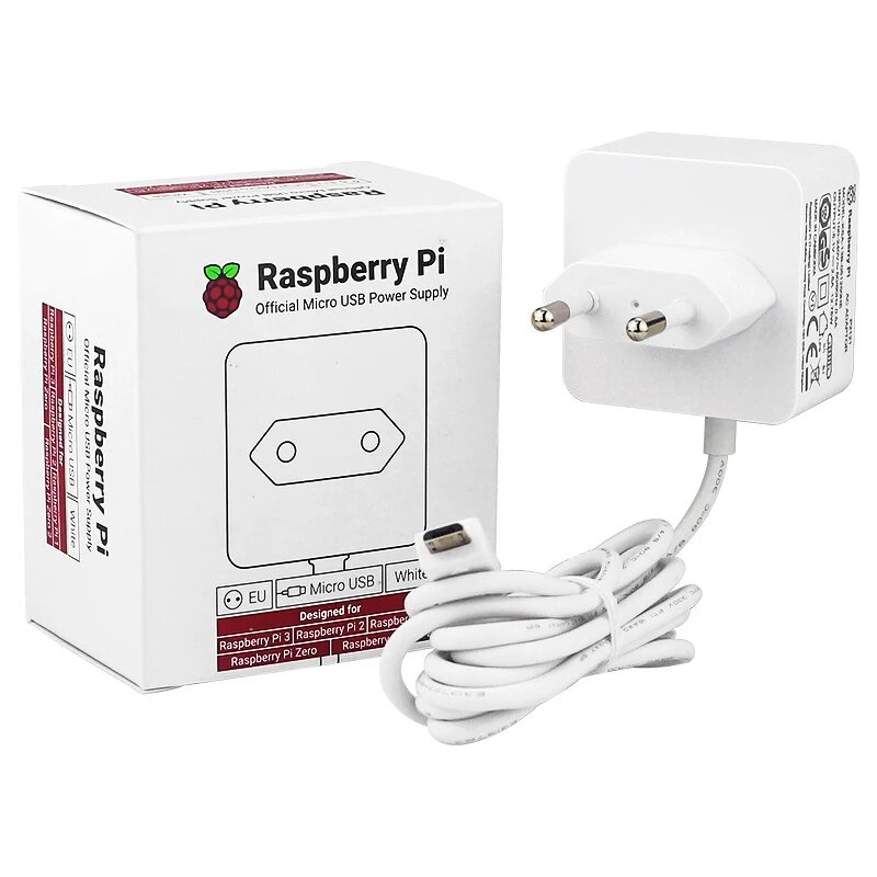 Power Supply - Manufacturer Raspberry Pi 3B+ 12.5W 5.1V2.5A Micro USB EU US UK Plug
