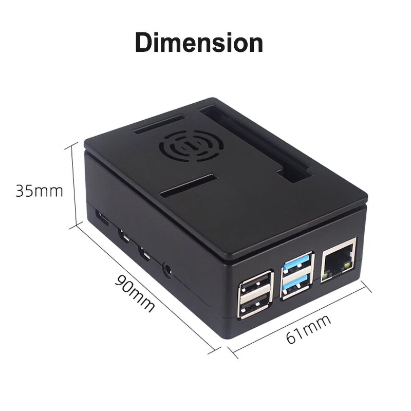 ABS Case - Manufacturer Raspberry Pi 3B/3B+ Plastic Shell 5V Fan 3.5" Touchscreen