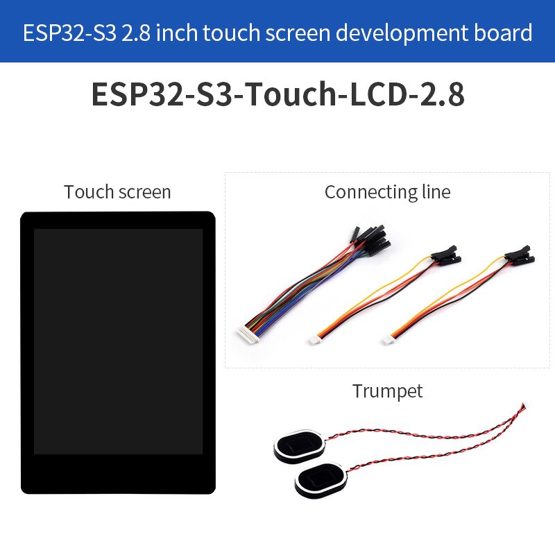 Development Board - Manufacturer 2.8" ESP32-S3 5-Point Touch 240x320 IPS LX7 Dual-Core