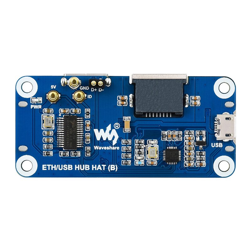 HUB HAT - Manufacturer Raspberry Pi Zero 2W Ethernet RJ45 USB2.0 Sensor Development