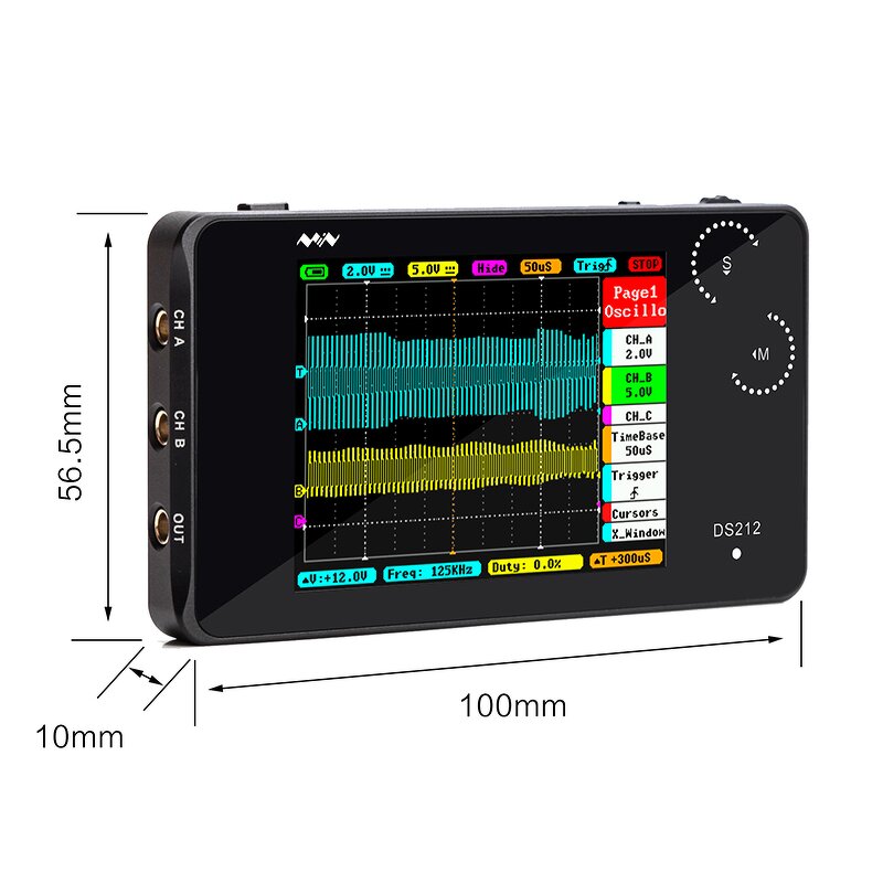 Oscilloscope - Manufacturer DS212 Mini Handheld Digital Dual-Channel Automotive Repair