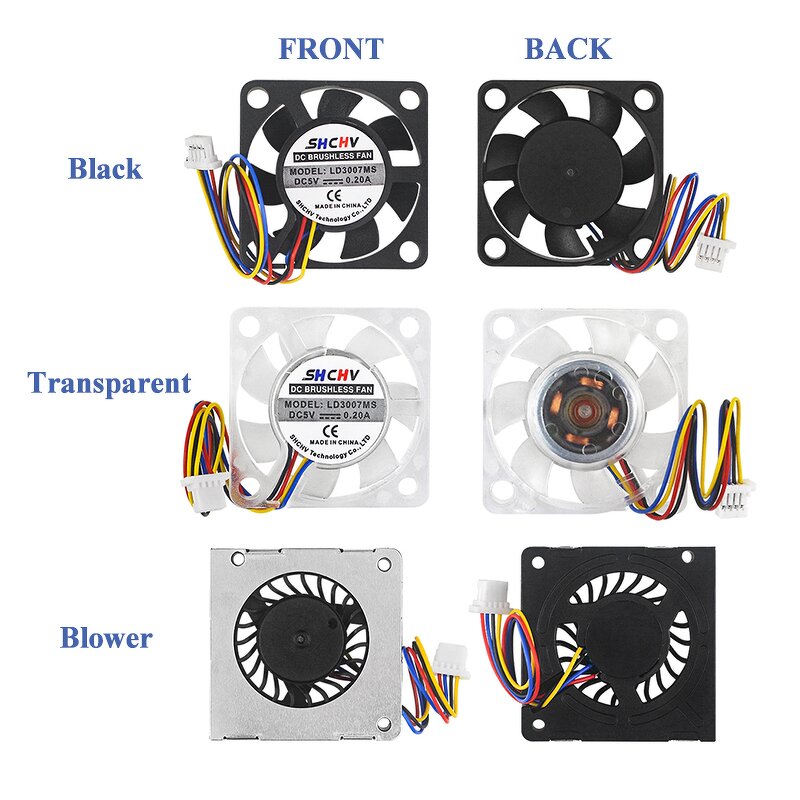 Cooling Fan - Manufacturer Raspberry Pi 5 3007 4Pin JST PWM DC BLDC Black/Transparent