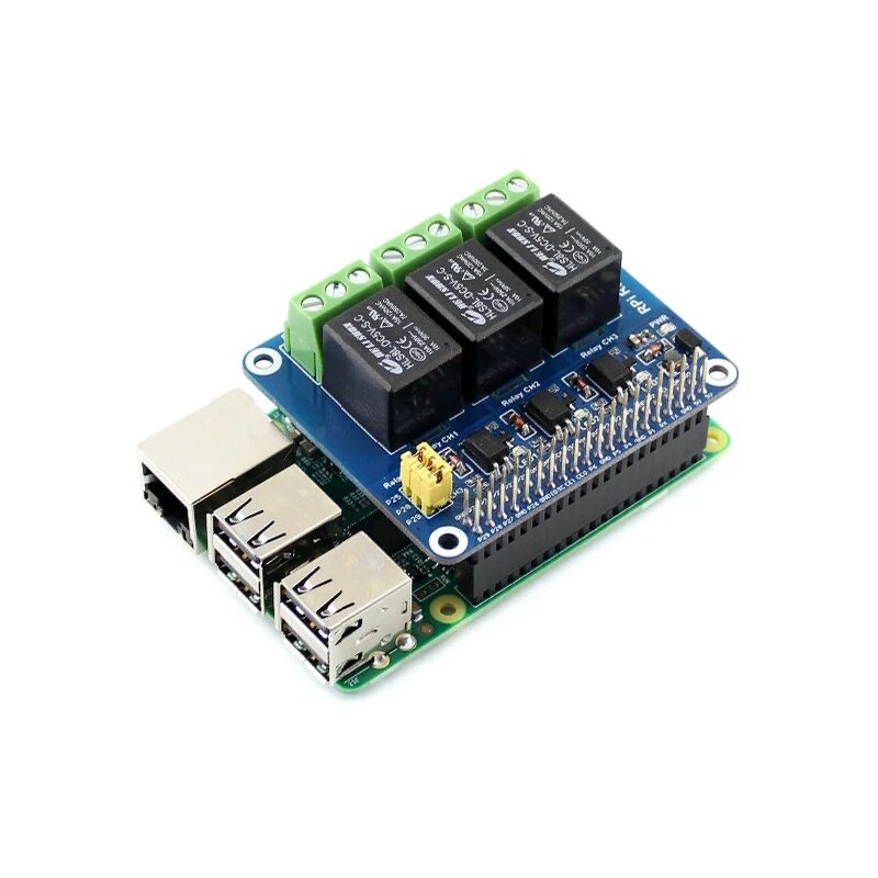 Relay Module - Manufacturer 3 Channel GPIO Smart Home Expansion Board Pi 5/4B/3B+