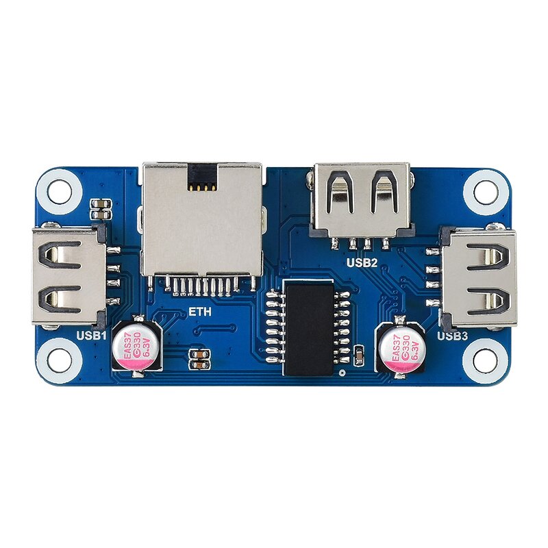 HUB HAT - Manufacturer Raspberry Pi Zero 2W Ethernet RJ45 USB2.0 Sensor Development