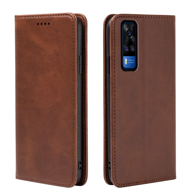 Phone Case - Manufacturer VIVO Y51 2020 India PU Calfskin Wallet Magnetic Slim Light
