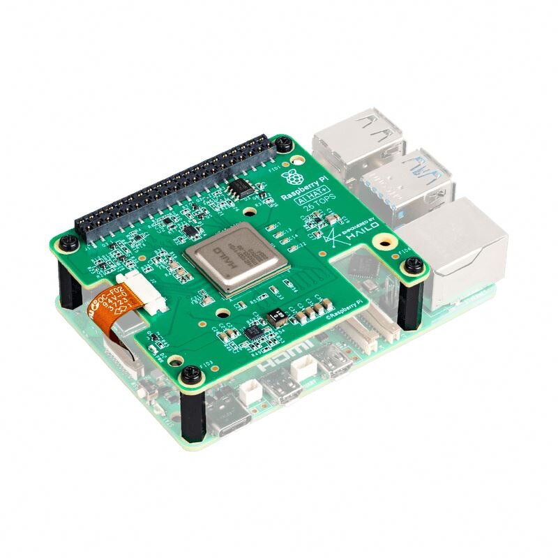 AI HAT+ - Manufacturer Official Raspberry Pi 5 Hailo8 13TOPS/26TOPS PCIe M.2 Board