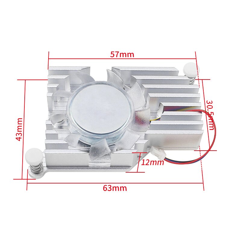 Heatsink - Manufacturer Raspberry Pi 5 Aluminum Alloy PWM Cooling Fan Heat Sink