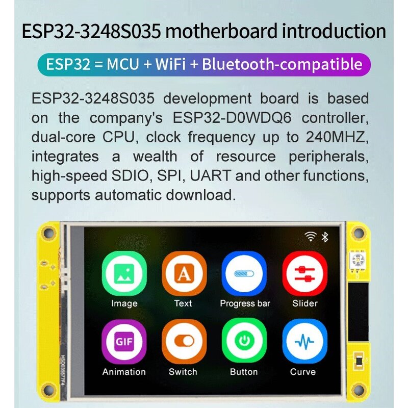 Smart Display - Manufacturer ESP32 3.2"/3.5" 240x320/320x480 LCD WiFi&BT IPS Touch