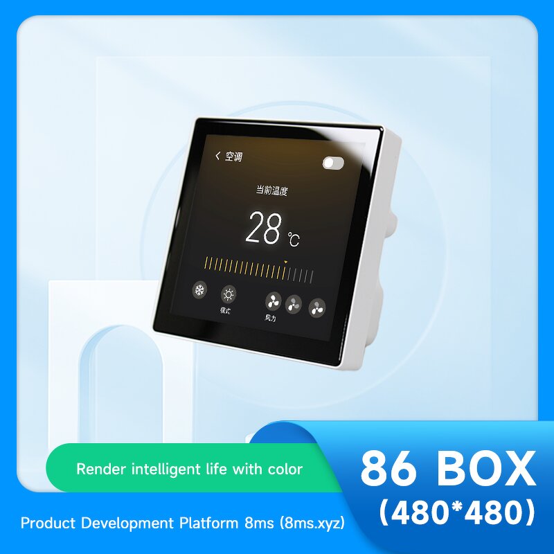 Control Panel - Manufacturer 86 Box 4" ESP32-S3 Touch WiFi LCD Temp/Humidity Sensor