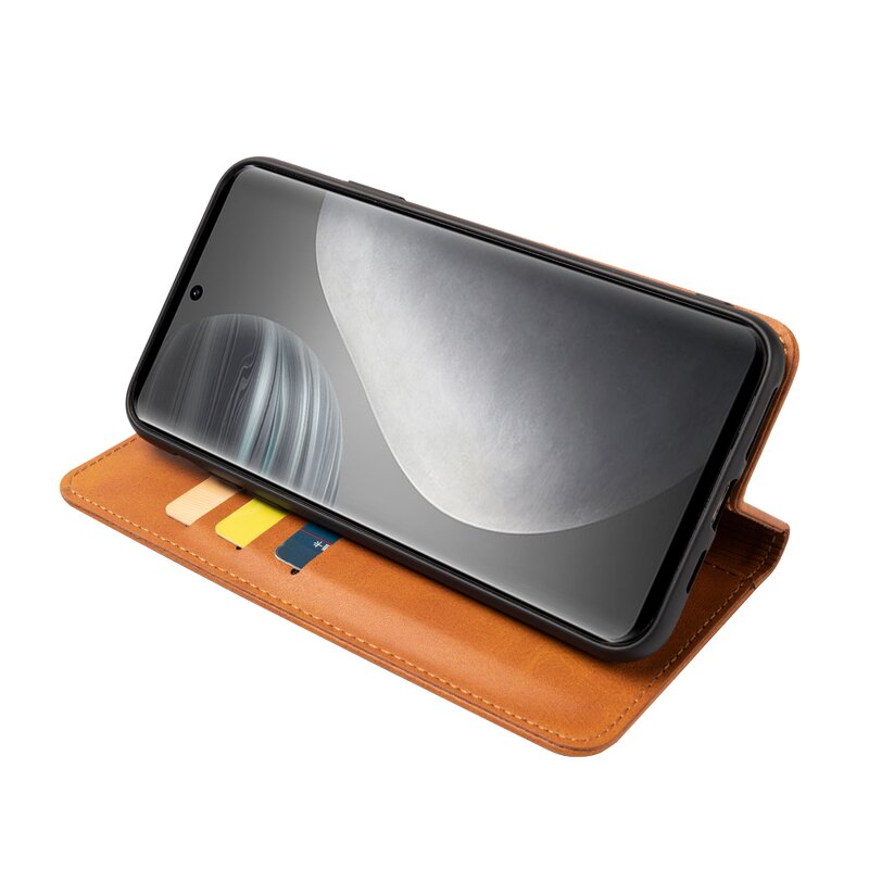 Phone Case - Manufacturer Vivo X60 Pro Waterproof Calfskin Leather Magnetic Holster