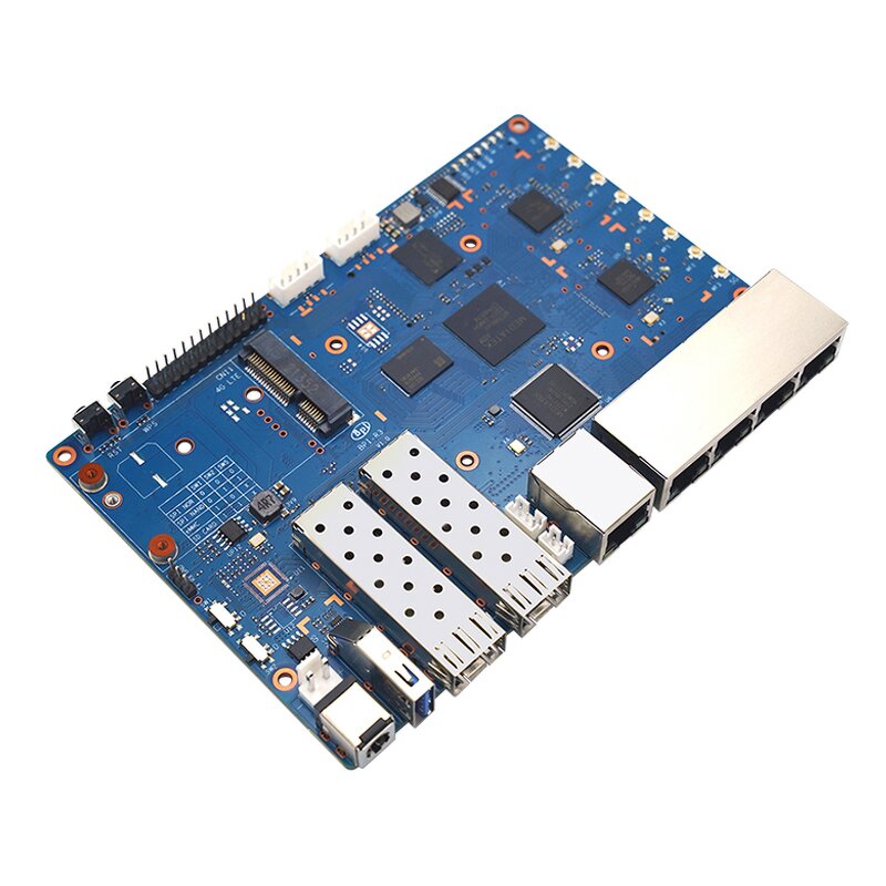 Development Board - Manufacturer Banana Pi BPI-R3 MT7986 2G DDR 8G eMMC POE EC25 LTE 4G