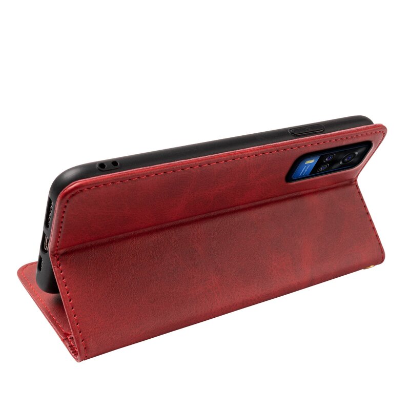 Phone Case - Manufacturer VIVO Y51 2020 India Magnetic Calfskin Wallet Light Solid