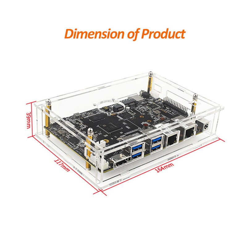 Acrylic Case - Manufacturer Banana Pi BPI-F3 Clear Transparent Shell Optional Cooling Fan