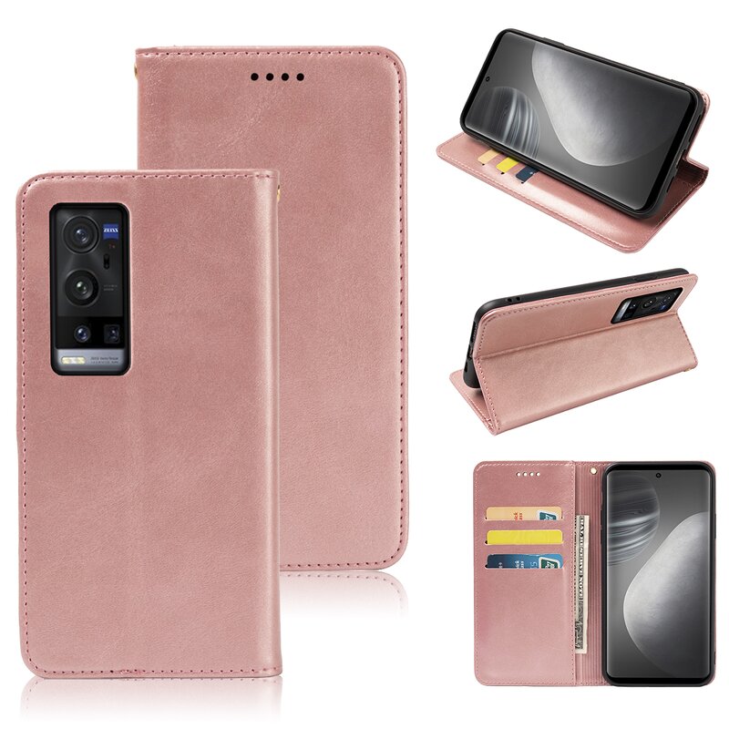 Phone Case - Manufacturer VIVO X60 Pro Plus Calfskin Magnetic Wallet Shockproof Bulk