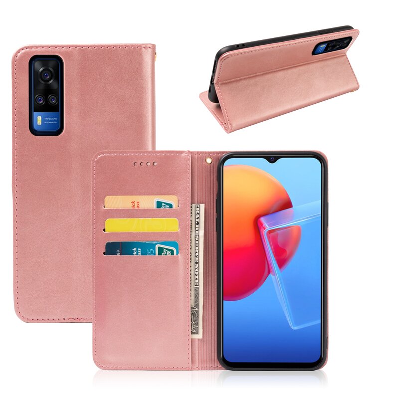 Phone Case - Manufacturer VIVO Y51 2020 India PU Calfskin Wallet Slim Magnetic Cover