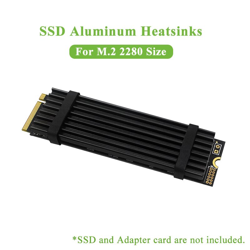 SSD Heatsink - Manufacturer M.2 Aluminum Radiator Silicone Pad NVME NGFF 2280 Pi 5