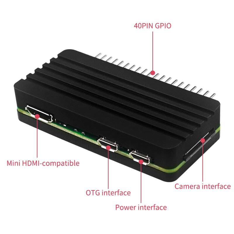 Aluminum Case - Manufacturer Raspberry Pi Zero 2W Alloy Passive Cooling Heatsink Shell