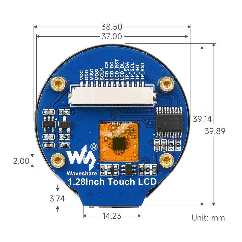 Touch Screen - Manufacturer Raspberry Pi Pico 1.28" IPS 65K Round LCD SPI I2C STM32