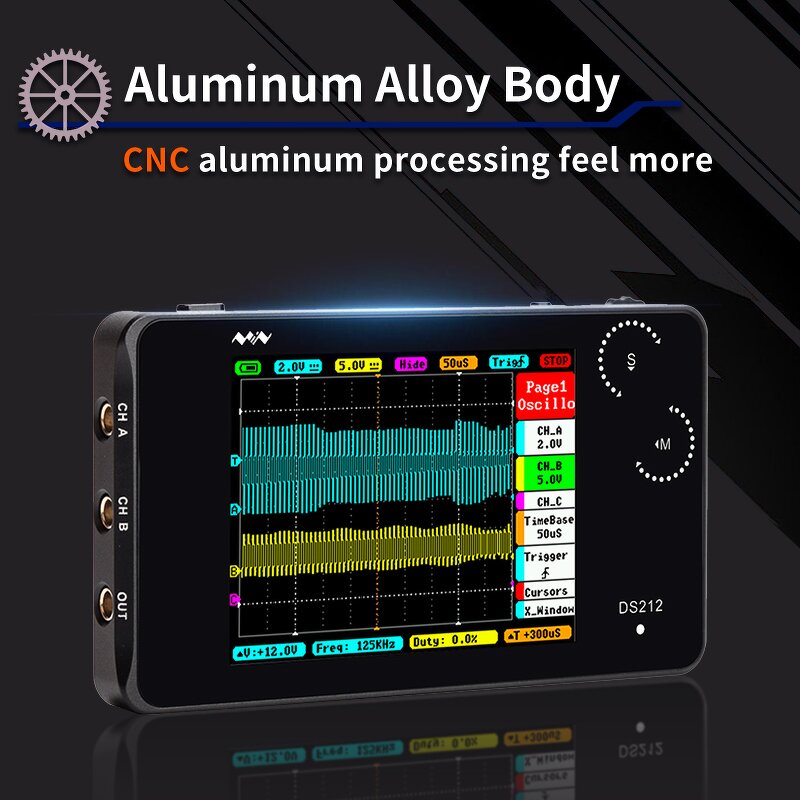Oscilloscope - Manufacturer DS212 Mini Handheld Digital Dual-Channel Automotive Repair
