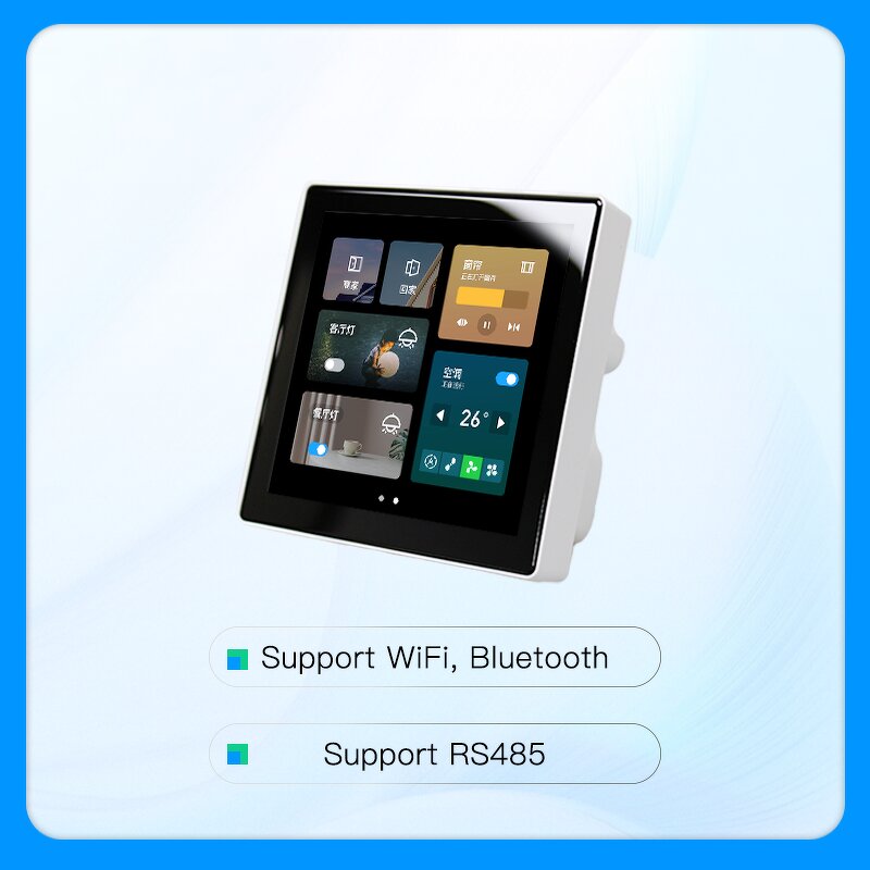 Control Panel - Manufacturer 86 Box 4" ESP32-S3 Touch WiFi LCD Temp/Humidity Sensor