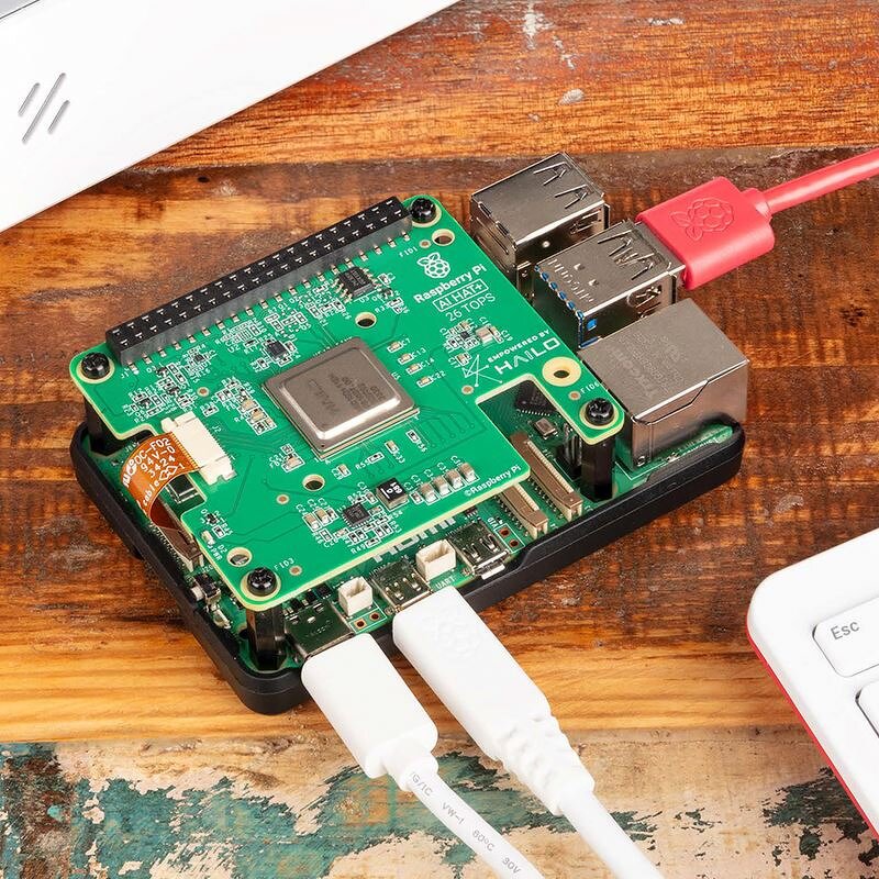 AI HAT+ - Manufacturer Official Raspberry Pi 5 Hailo8 13TOPS/26TOPS PCIe M.2 Board