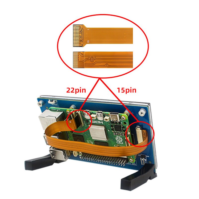 FPC Cable - Manufacturer Raspberry Pi 5 15Pin-22Pin DSI Flexible Flat Connection Line