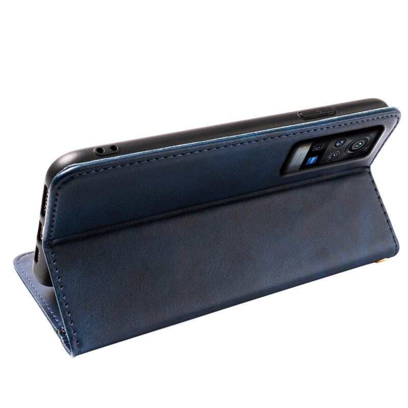 Phone Case - Manufacturer Vivo X60 Pro Waterproof Calfskin Wallet Magnetic Model Max