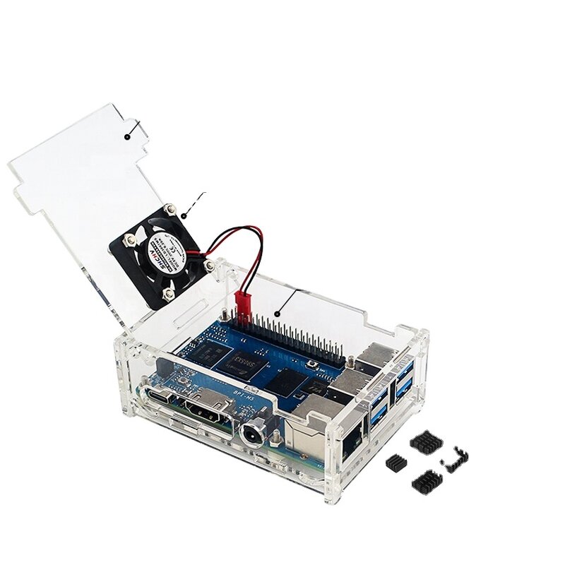 Starter Kit - Manufacturer Banana PI M5 S905X3 4GB LPDDR4 16GB eMMC Gigabit Case