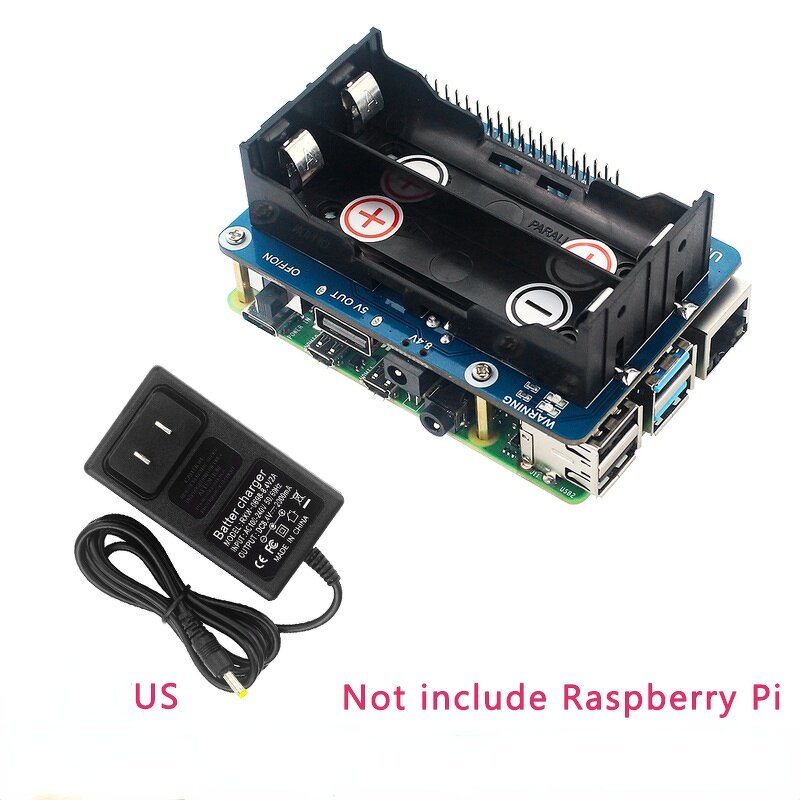 UPS HAT - Manufacturer SHCHV Raspberry Pi 4/3B+/3B 5V UPS US EU Charger Stable
