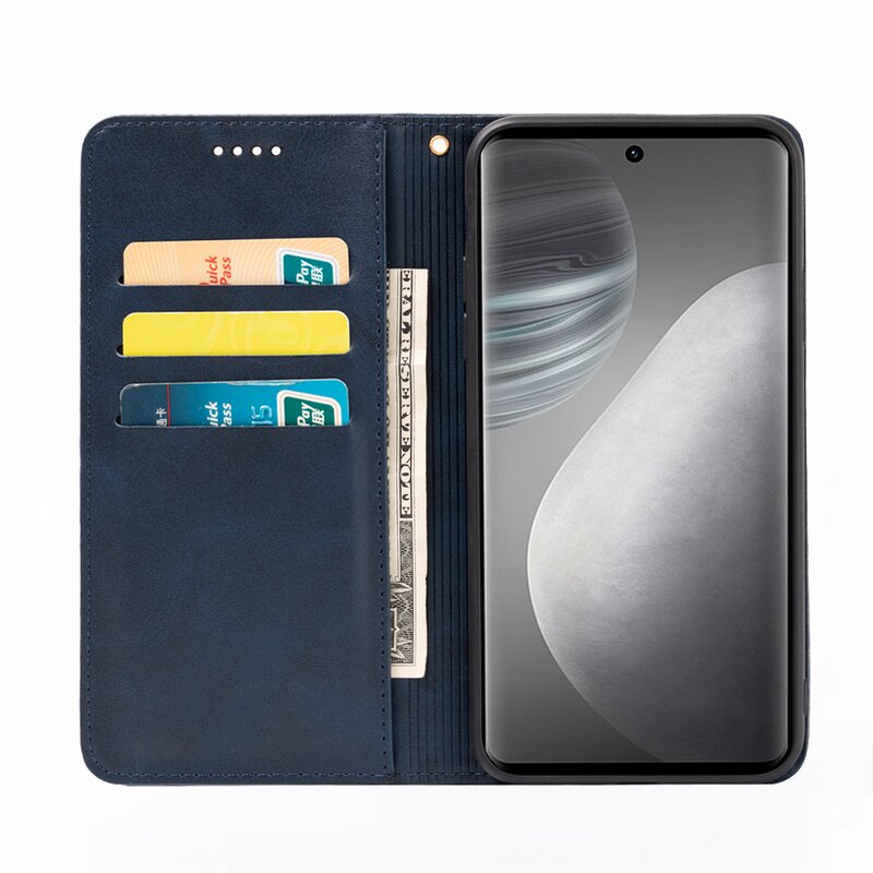 Phone Case - Manufacturer Vivo X60 Pro Waterproof Calfskin Wallet Magnetic Model Max