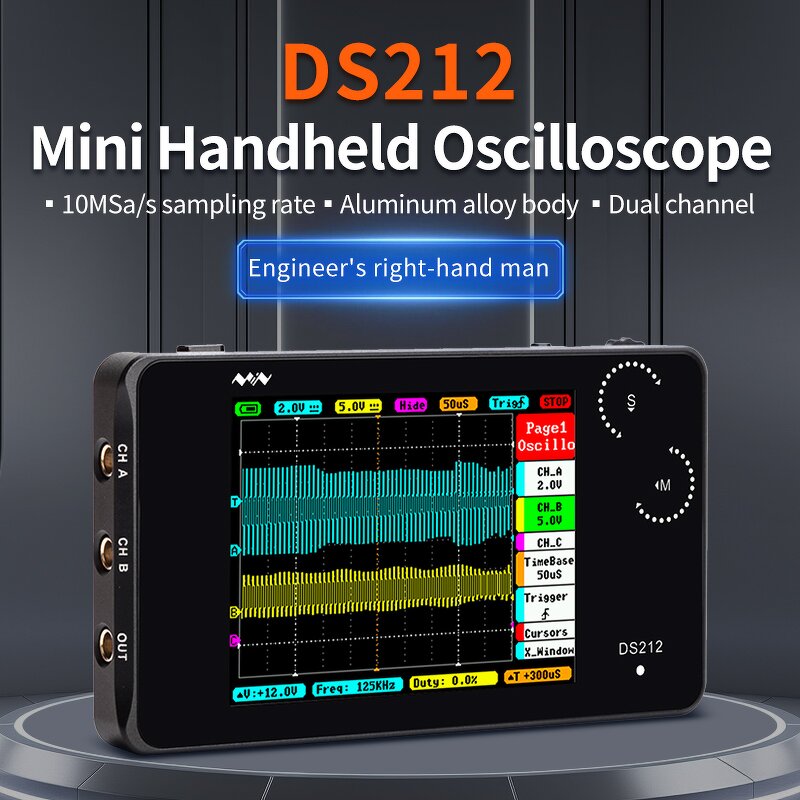 Oscilloscope - Manufacturer DS212 Mini Handheld Digital Dual-Channel Automotive Repair