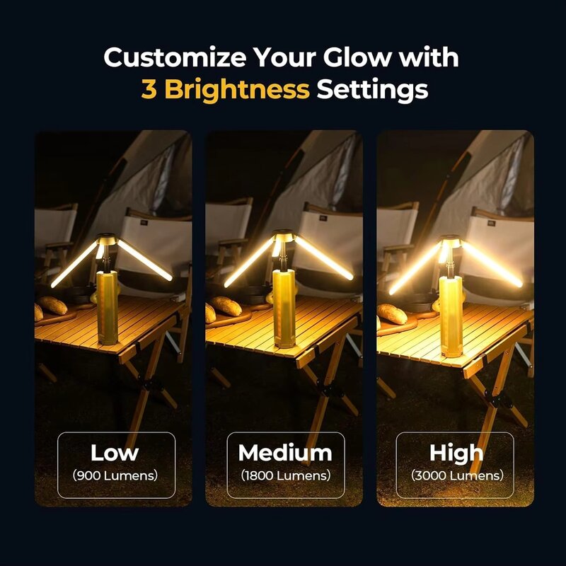 Camping Light - Manufacturer 15600mAh Telescopic ABS Waterproof Cordless Flashlight Tent