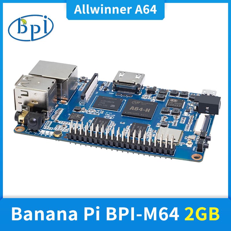 Development Board - Manufacturer Banana Pi BPI-M64 A64 2GB RAM 8GB eMMC Mini Single Board
