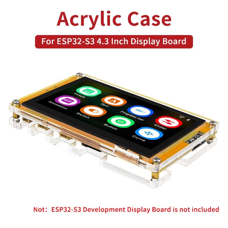 Acrylic Case - Manufacturer ESP32-S3 4.3" 800*480 LVGL HMI 8M PSRAM 16M Flash