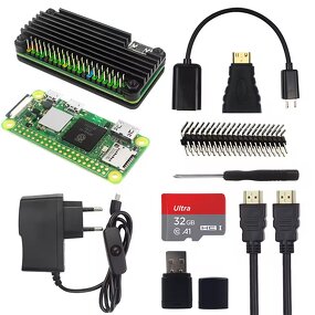 Starter Kit - Manufacturer Raspberry Pi Zero 2W Case Pin SD HDMI Card Reader Charger