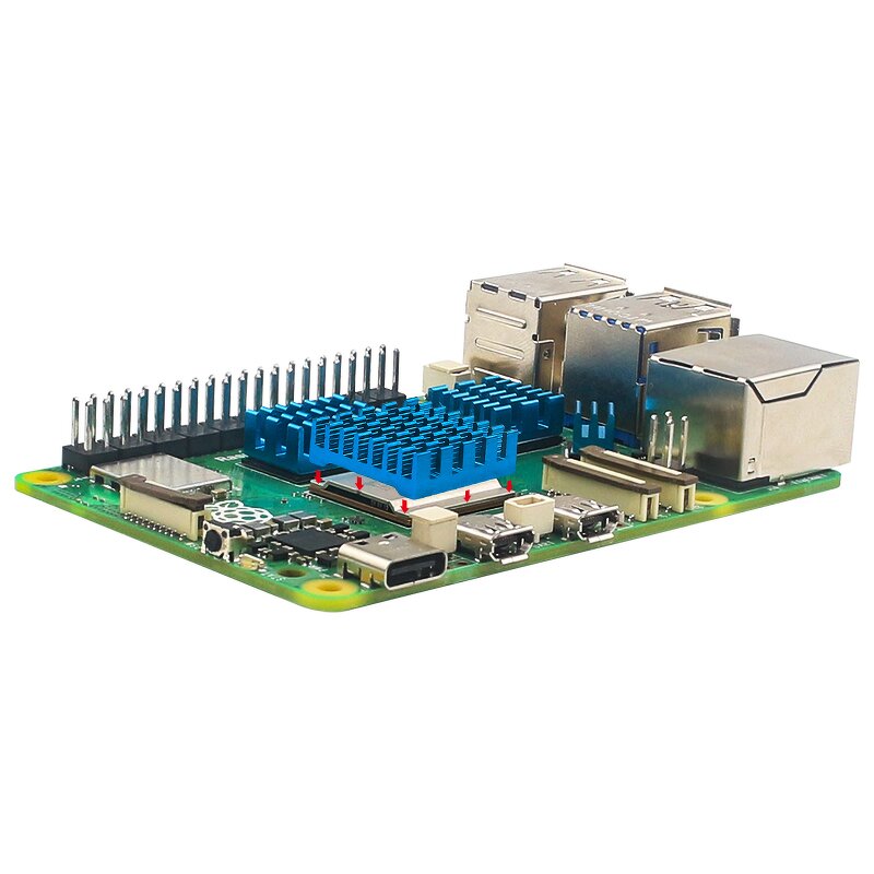 Heatsink Set - Manufacturer Raspberry Pi 5 Aluminum Alloy CPU Cooling Dissipation Set