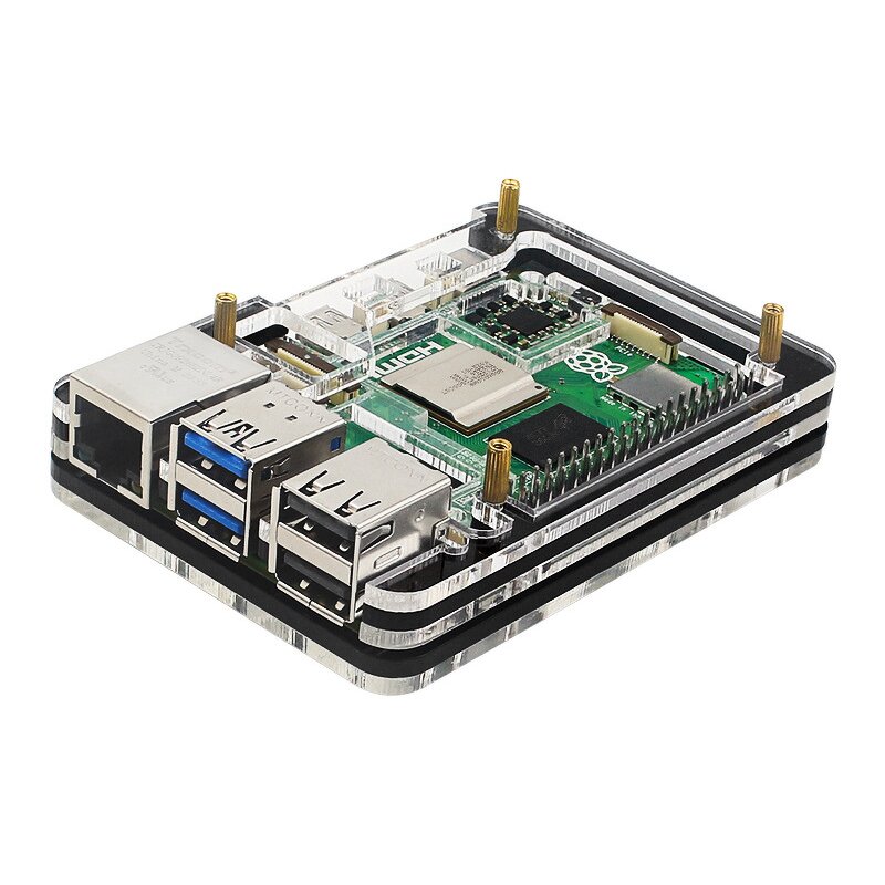 Protection Shell - Manufacturer Raspberry Pi 5 5-Layer Acrylic Case Aluminum/Copper Cooler