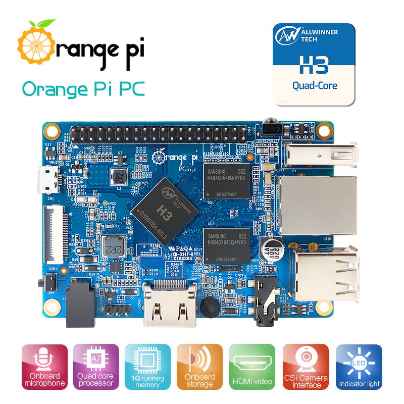 Development Board - Manufacturer Orange Pi PC 1GB H3 Android Ubuntu Debian Single Board