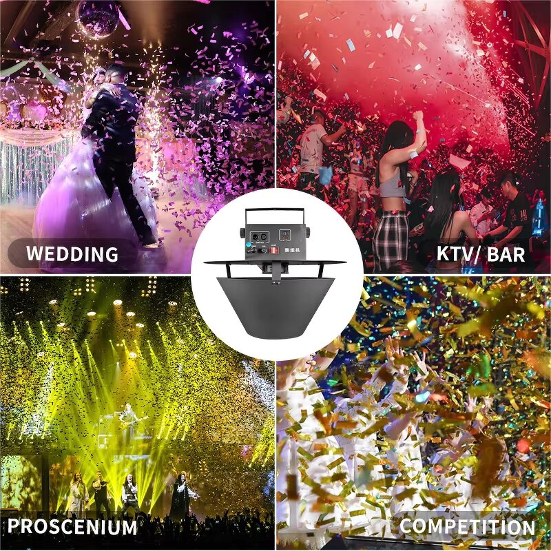 Confetti Machine - Manufacturer 1500W DMX Metal Hanging Remote Falling Spreader Wedding