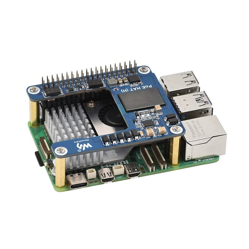Expansion Board - Manufacturer Weixue Raspberry Pi 5/CM5 Ethernet PoE 802.3af/at