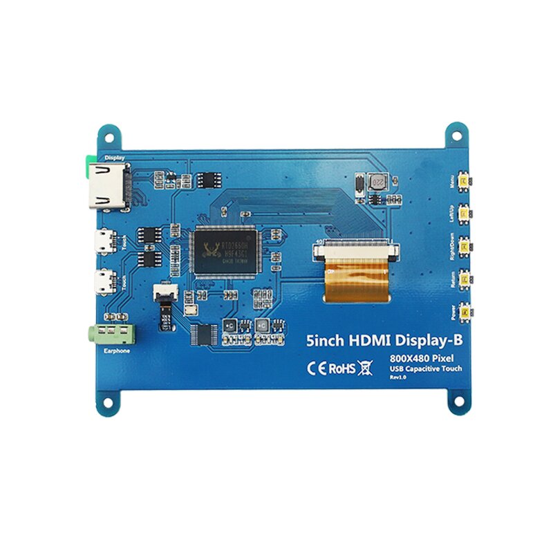 Touch Screen - Manufacturer 5" 800*480 LCD Acrylic Holder Pi 4/3B Orange Pi PC