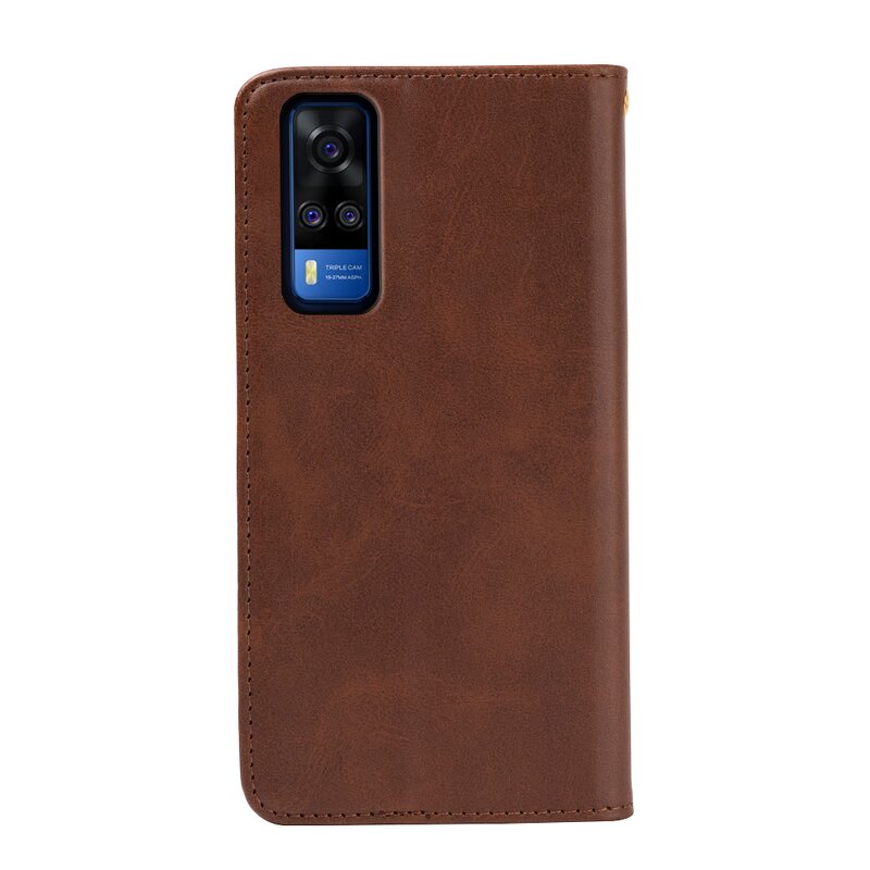 Phone Case - Manufacturer VIVO Y51 2020 India PU Calfskin Wallet Magnetic Slim Light