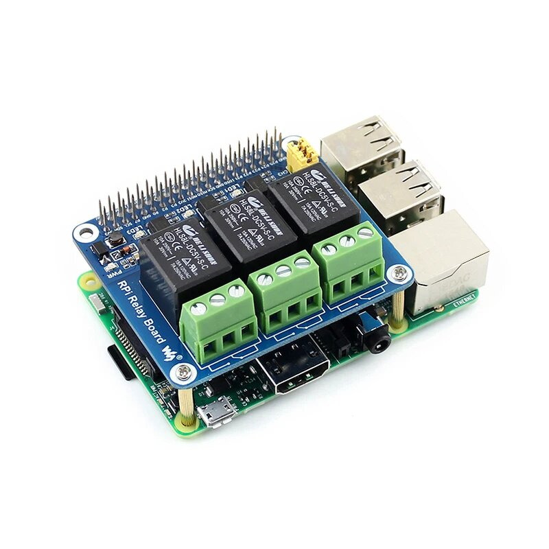 Relay Module - Manufacturer 3 Channel GPIO Smart Home Expansion Board Pi 5/4B/3B+