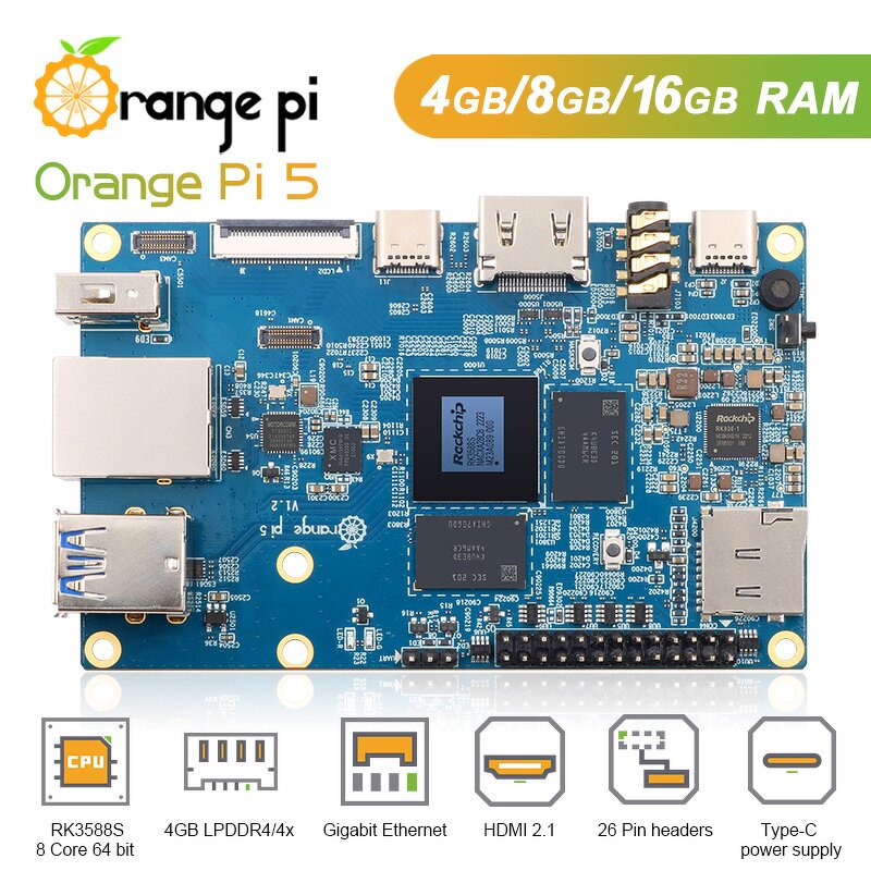 Development Board - Manufacturer Opi 5 4/8/16GB RK3588S Power Case Good Cost Performance