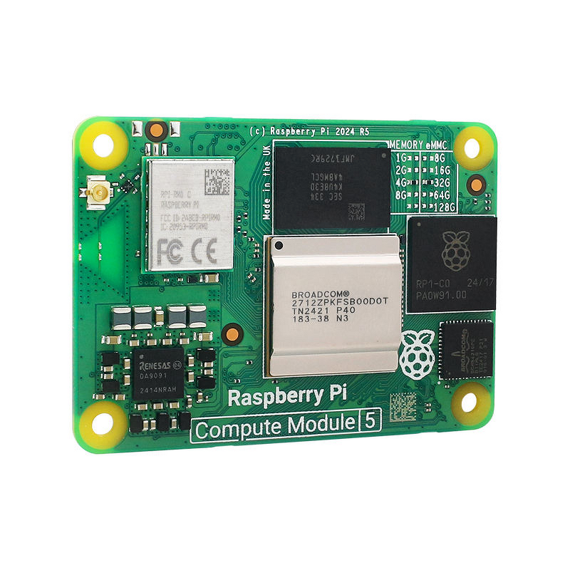 Compute Module - Manufacturer Raspberry Pi CM5 BCM2712 Quad-core 16/32GB EMMC Dual 4K HDR