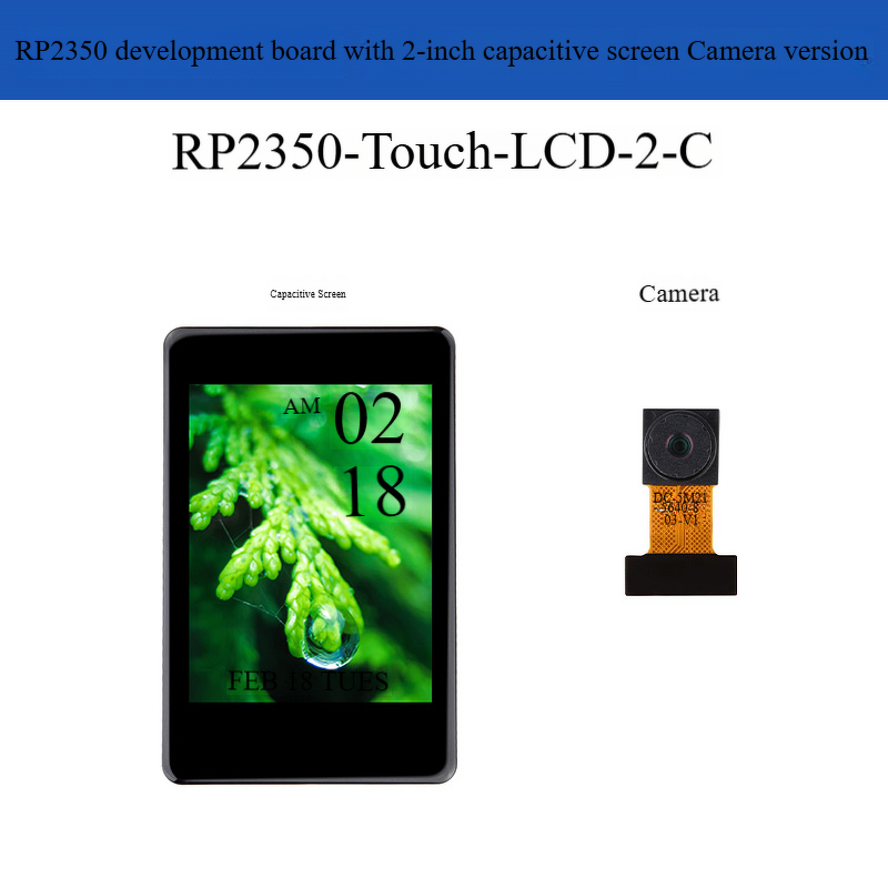 Development Board - Manufacturer Raspberry Pi RP2350 2" Capacitive Touch OV5640 Camera