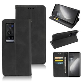 Phone Case - Manufacturer VIVO X60 Pro Plus Calfskin Designer Magnetic Wallet Wholesale