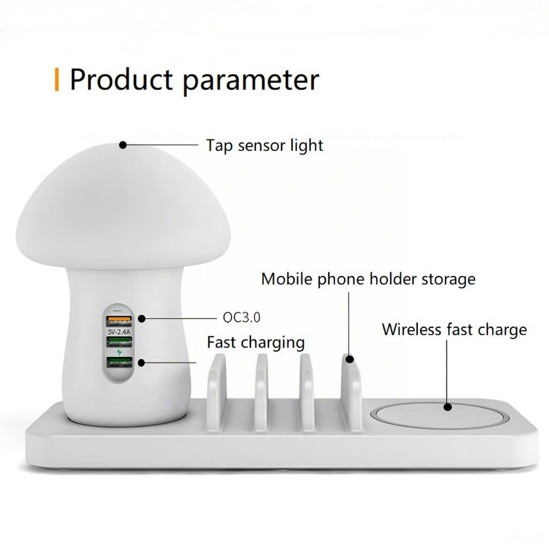 Charging Base Manufacturer - USB Wireless with Phone Stand Night Light
