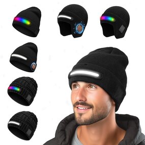 LED Beanie Manufacturer - Unisex Outdoor Waterproof Rechargeable Cycling