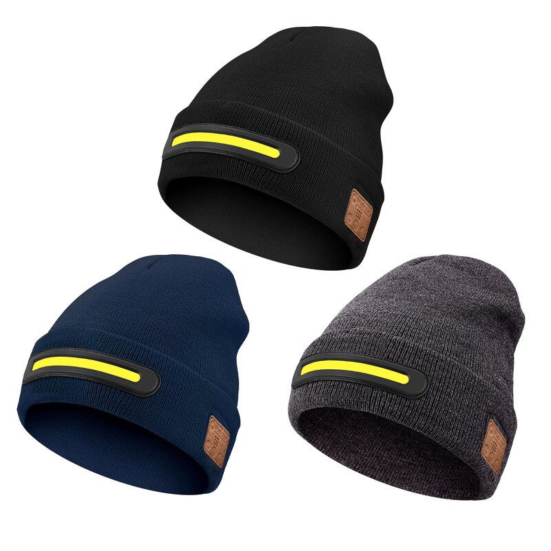 LED Headlamp Hat Manufacturer - M1-BTD3 Waterproof USB Charging Music